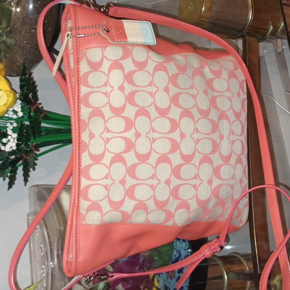 Orange And Tan Coach Bag